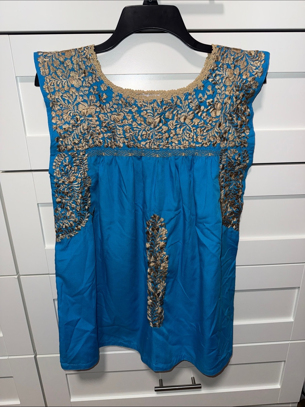 Mi golondrina blue and gold top